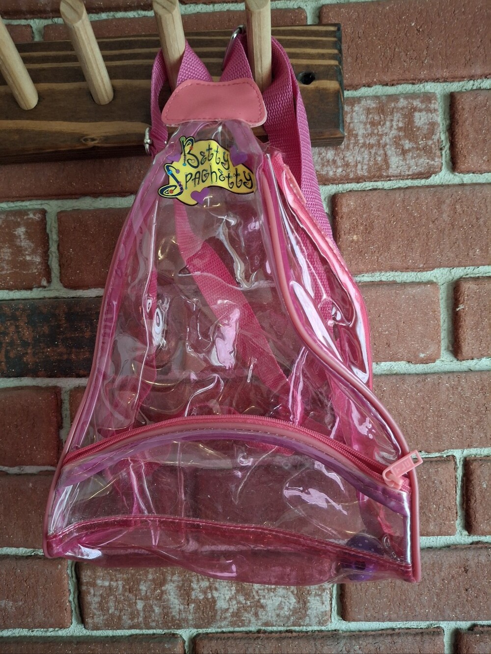 Betty Spaghetty Clear Pink Backpack